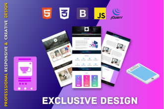 create html css website, PSD to HTML, figma to HTML web