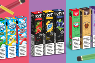 design packaging for disposable pod and other vape products