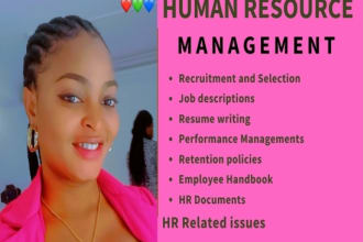 be your human resource HR consultant and manager
