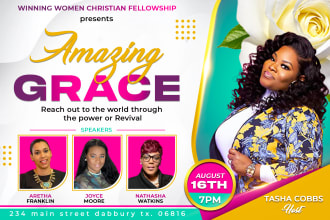 do exceptional church,social media or event flyer in 6 hours