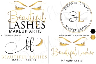 do feminine beauty salon,eyelashes,nail,hair cosmetic and eyelash extension logo