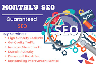 do monthly SEO with quality backlinks