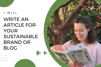 write an article on sustainability for your blog
