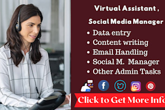 be ur personal virtual assistant, social media content manager