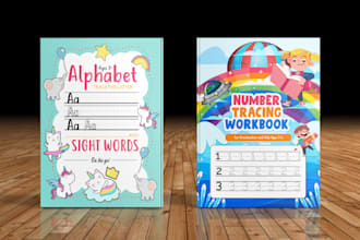 design children handwriting letters tracing practice workbook for amazon KDP