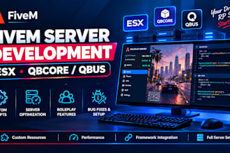 do fivem server development of esx and qbus