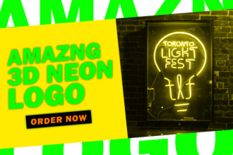 design neon logo and neon sign in 10 hours