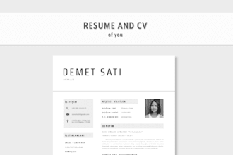 design a professional resume or cv template