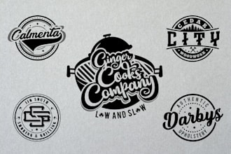 create hand drawn vintage logo design and detailed illustration