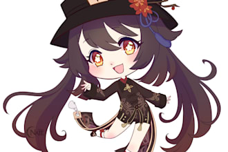draw cute chibi anime illustration
