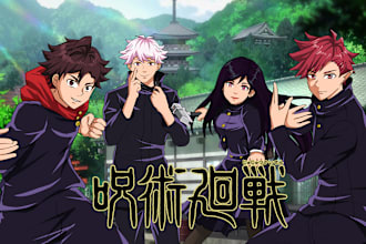 draw you in anime jujutsu kaisen manga anime style
