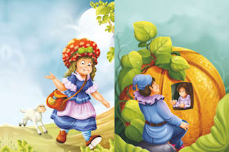 draw children books illustration and cover