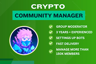 be the community manager for crypto and nft project