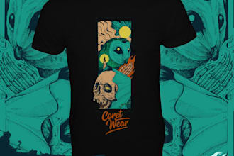 create custom and colorfull tshirt design