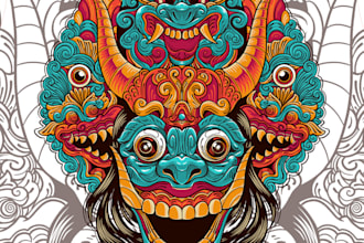 draw coloring books, album cover and carton characters