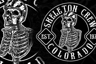 creat motorcycle garage logo illustration design