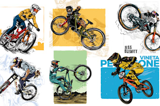 draw any bicycle theme in high resolution