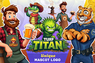 design unique mascot cartoon logo design, cartoon character