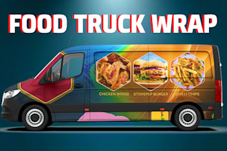 design a high quality vehicle wrap, food truck, trailer wrap, car, and van wrap
