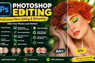 do body, face slimming and reshaping, portrait retouch and nsfw pictures editing