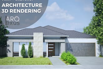 do the architectural 3d rendering fast high quality