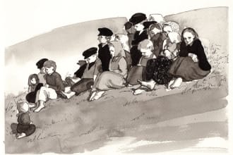 draw awesome black and white illustration for your book