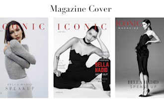 design fashion magazine cover and ads