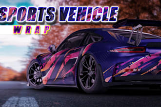 design unique spectacular sports car wrap for you