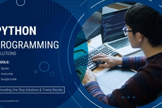 develop python, java, c plusplus, and HTML programs for you