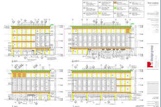 prepare facade area and material qty takeoff