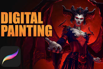 digital paint anything for you in procreate