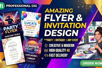 design a creative event flyer and invitation