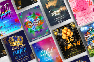 design any event invitations design, flyer, poster