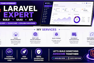 build or debug laravel website, saas, or rest API