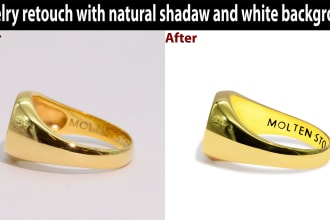 do jewelry retouching with shadow