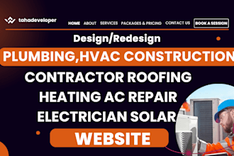 do construction contractor  plumbing hvac heating roofing solar website