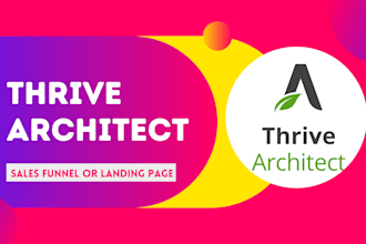 create sales funnel pages by thrive architect or elementor