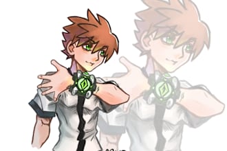 draw anything in kingdom hearts or final fantasy art style