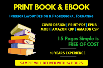 ebook and mobi formatting and layout design PDF