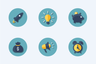 design custom flat icons for mobile and website