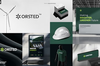 design modern minimal logo and corporate brand identity