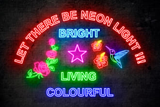 make beautiful neon glowing texts and drawings