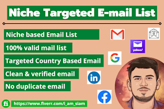make email list on targeted topics and country