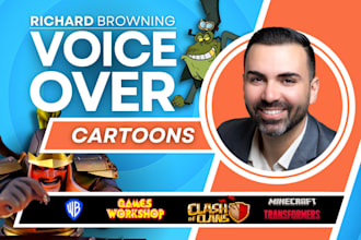 be the male voice actor for your cartoon characters