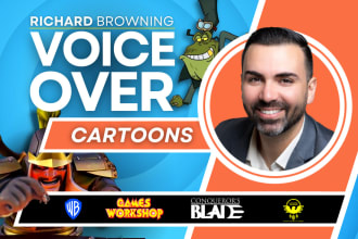 be the male voice actor for your cartoon characters