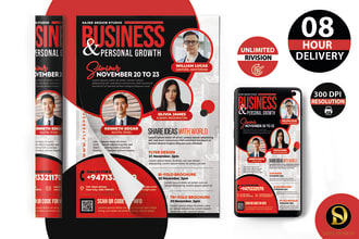 do a professional flyer brochure design in 08 hours