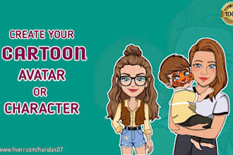 create cartoon avatar and emoji character of you