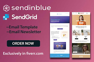develop sendgrid or sendinblue email template newsletter for campaign