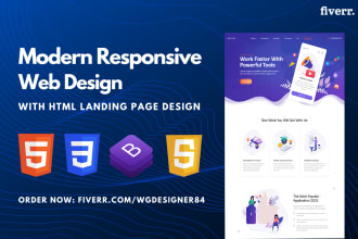 built a HTML CSS bootstrap website and HTML landing page