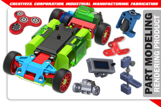 do 3d cad design, part modeling, stl file 3d printing